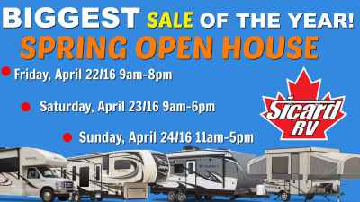 Post thumbnail for Don't Forget The Date! Sicard RV's Spring Open House: April 22-24 2016