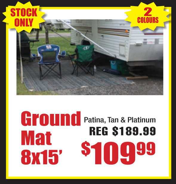 Ground Mats 8' x 15' in Patina, Tan and Platinum