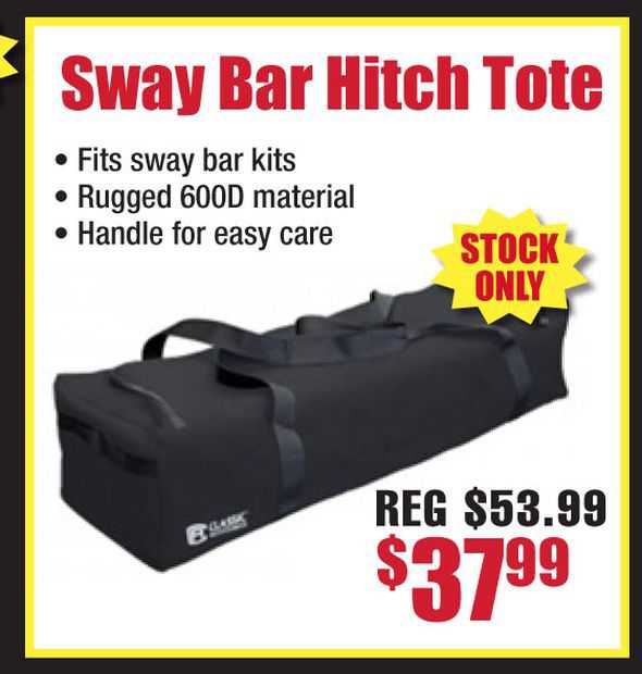 Sway Bar Hitch Tote