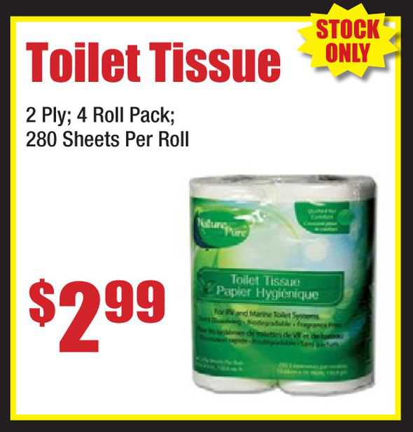 Toilet Tissue 2 Ply 4 Roll Pack