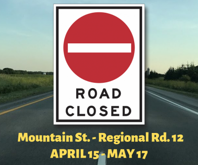 Post thumbnail for Road Closure - Mountain Street - Regional Rd 12