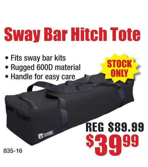 Sway Bar Hitch Tote Bag