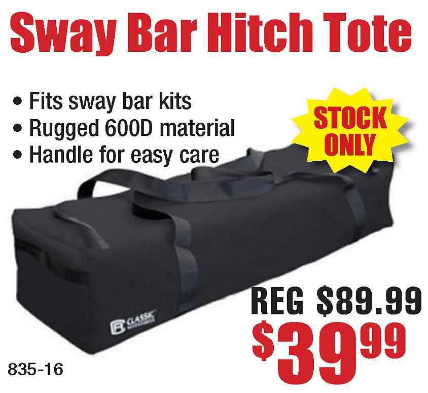 Sway Bar Hitch Tote Bag