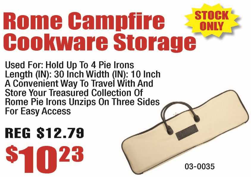 Rome Campfire Cookware Storage Bag