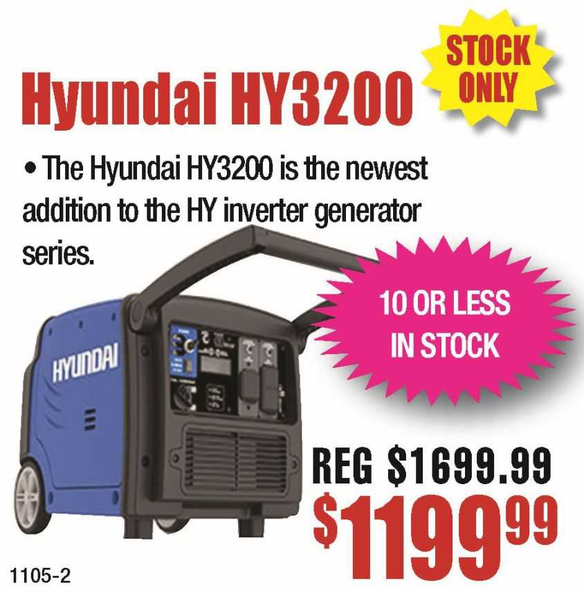 Hyundai HY3200 Generator