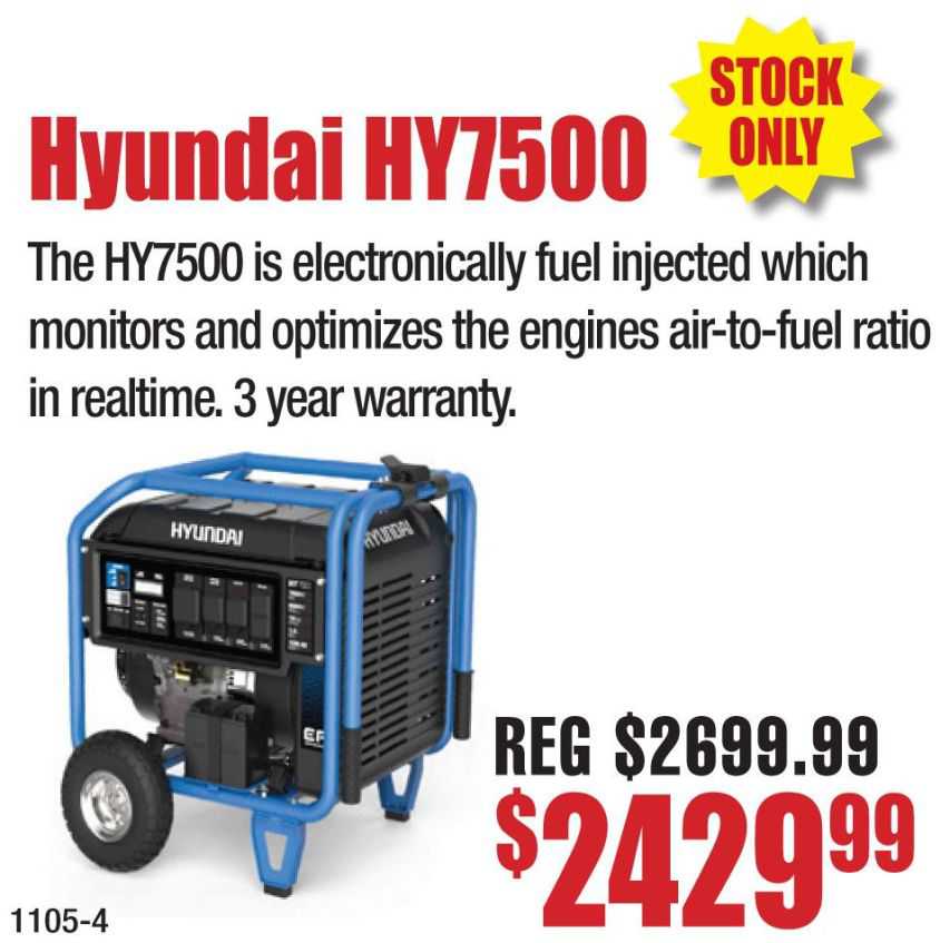 Hyundai HY7500 Generator