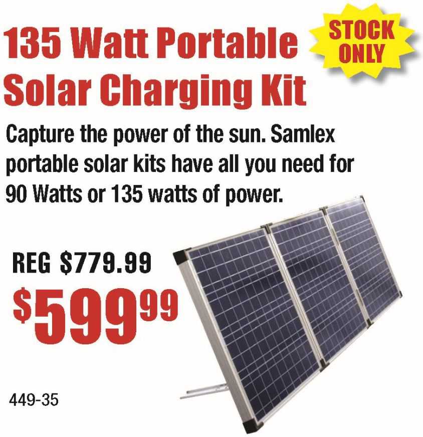 135 Watt Portable Solar Charging Kit