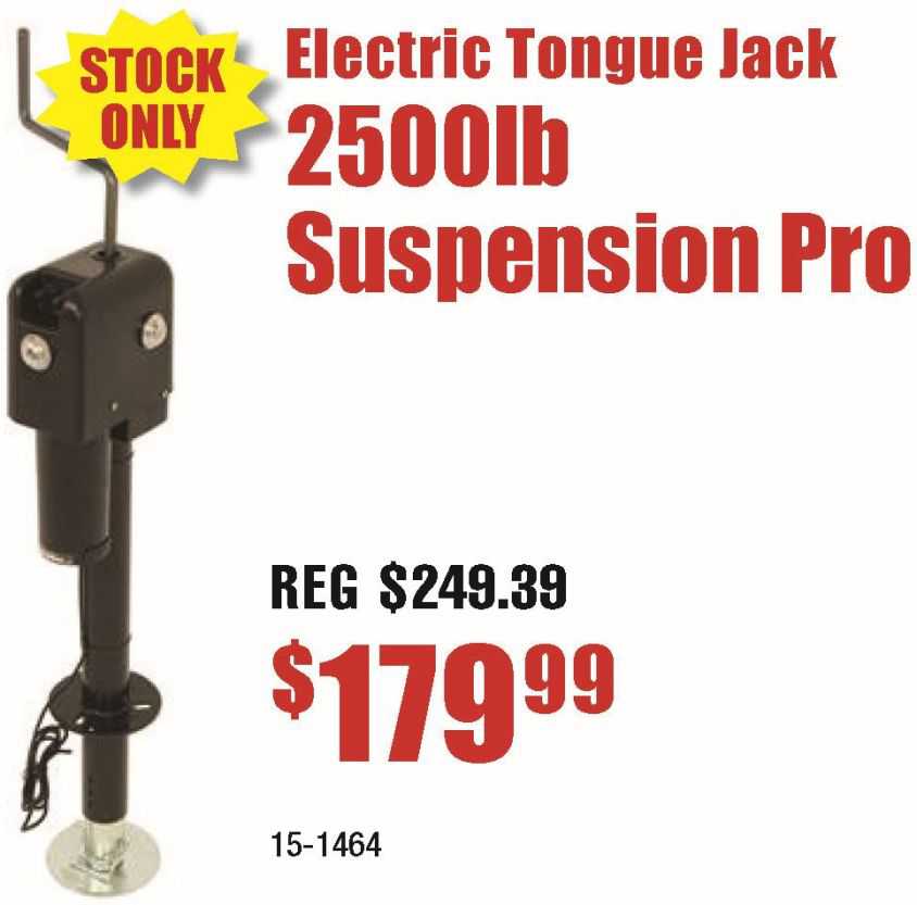 2500lb Supsension Pro Electric Tongue Jack