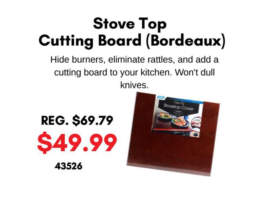 Stove Top Cutting Board