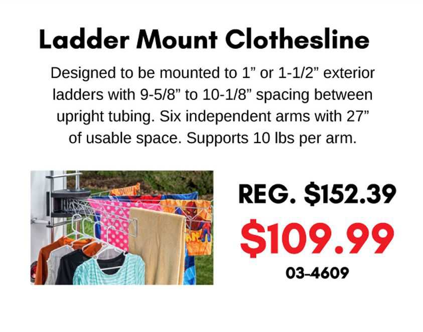 Ladder Mount Clothesline