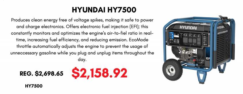 Hyundai HY7500 Inverter Generator