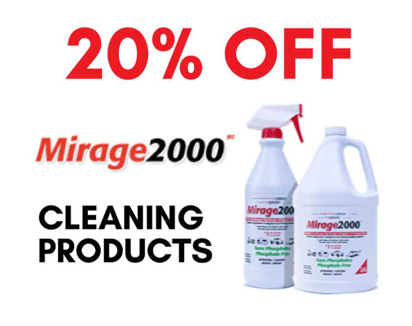 20% Off Mirage2000 Cleaning Products