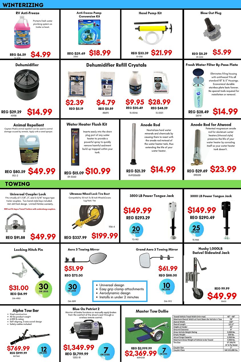 Page 2: Winterizing & Towing